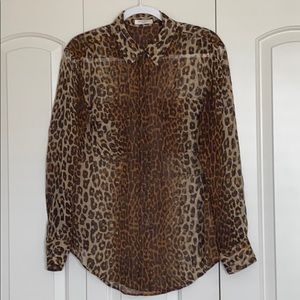 Equipment statement leopard blouse size M